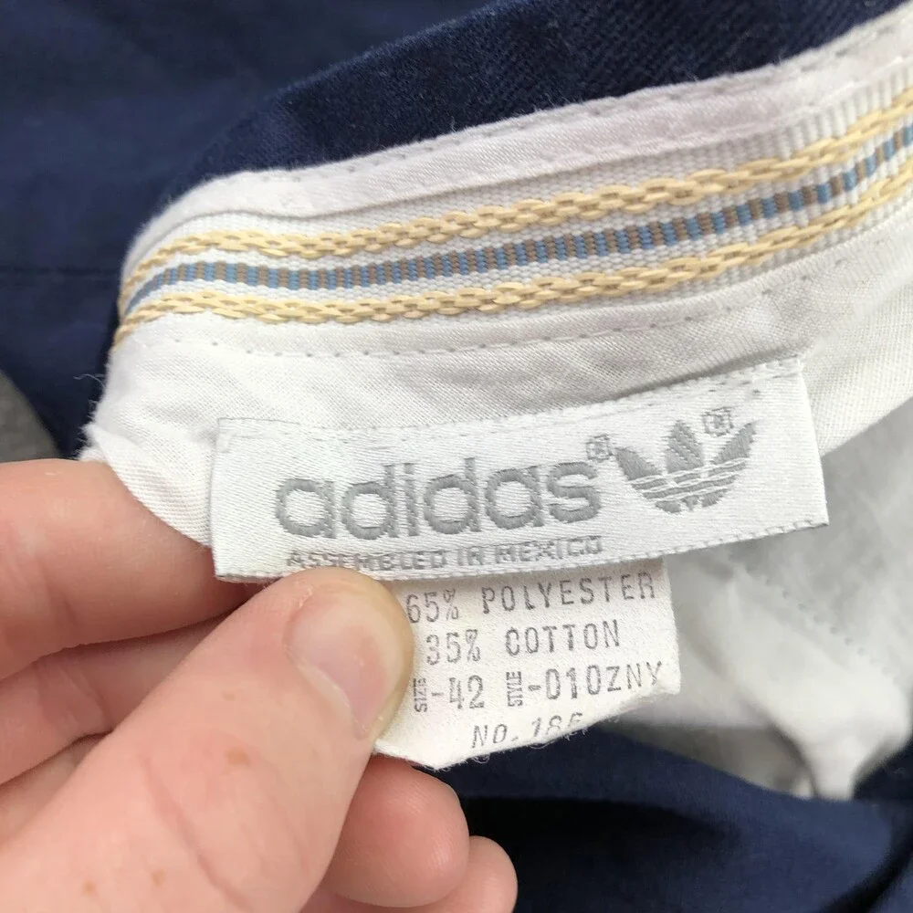 Adidas Shorts Mens 42 Blue Chino Flat Front 4 Inseam Casual Summer Sports